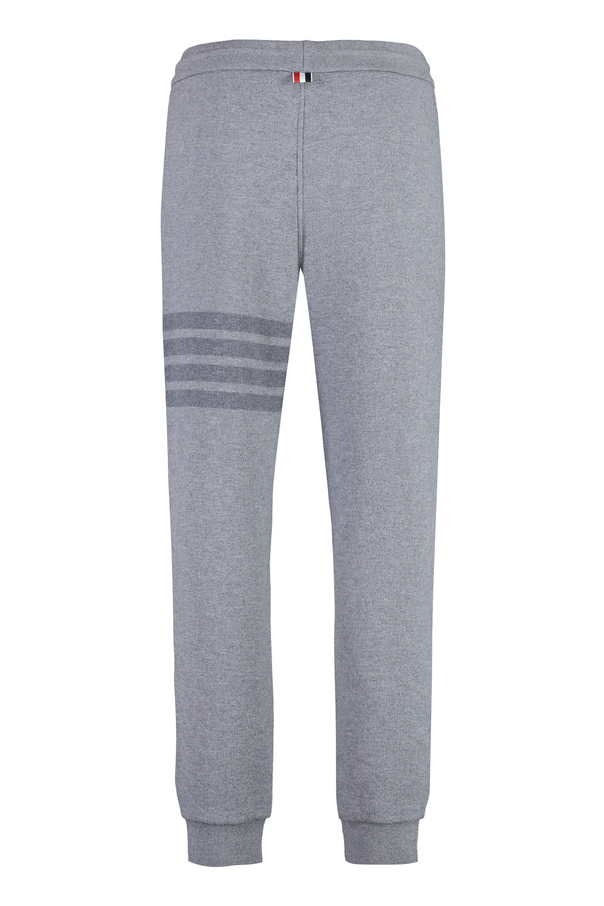 THOM BROWNE Virgin Wool Track Pants with Striped Detail - FW23