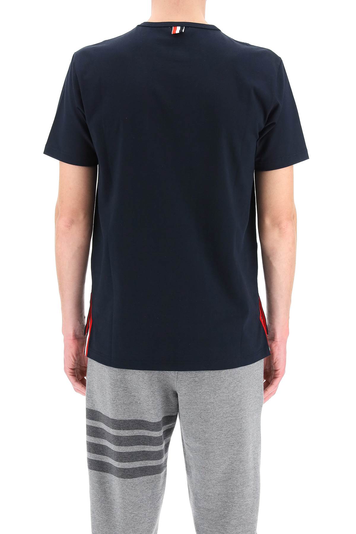 THOM BROWNE Midnight Cotton T-Shirt for Men