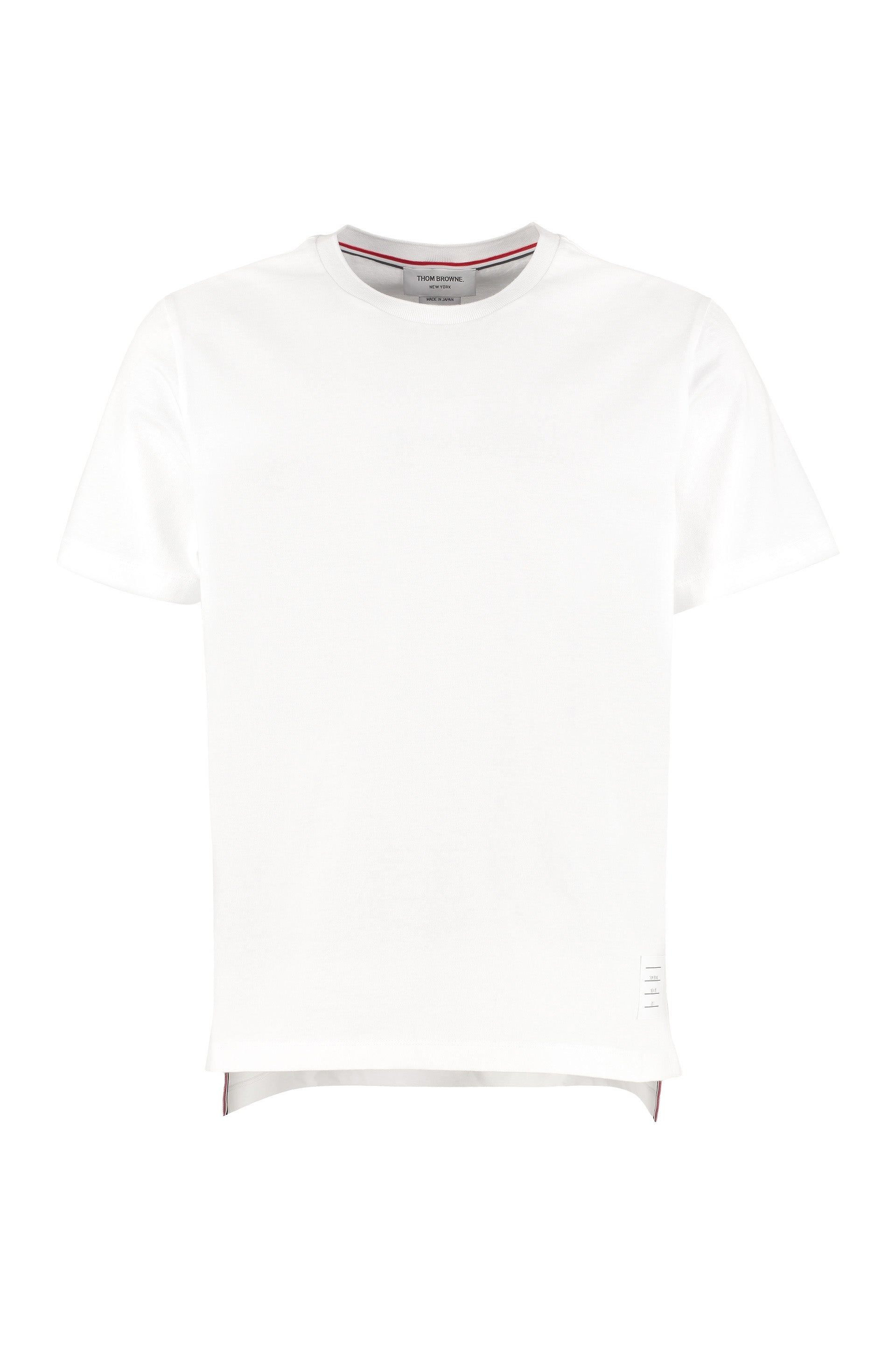 THOM BROWNE Side Slit Relaxed Short Sleeve Tee