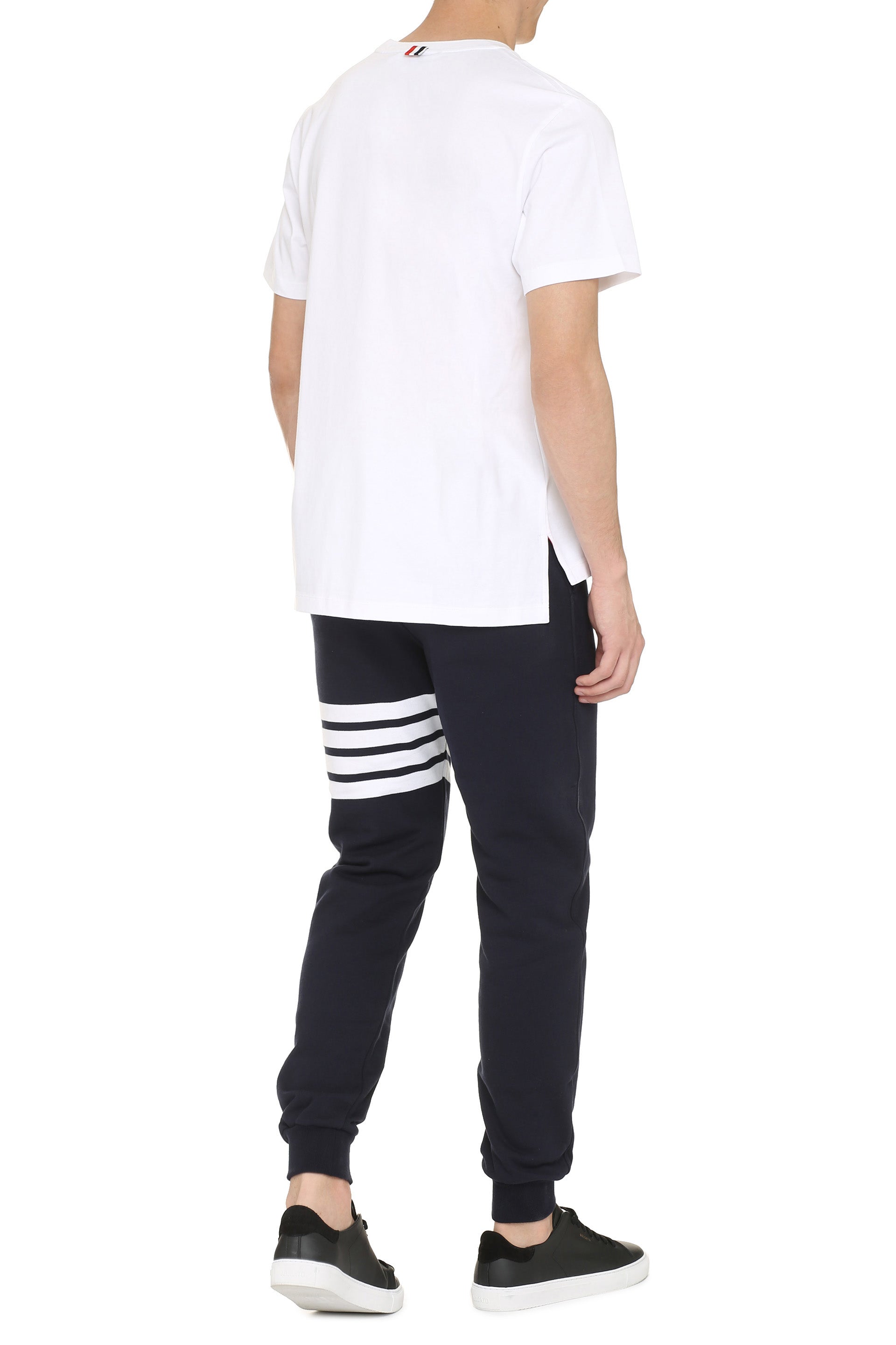 THOM BROWNE Side Slit Relaxed Short Sleeve Tee