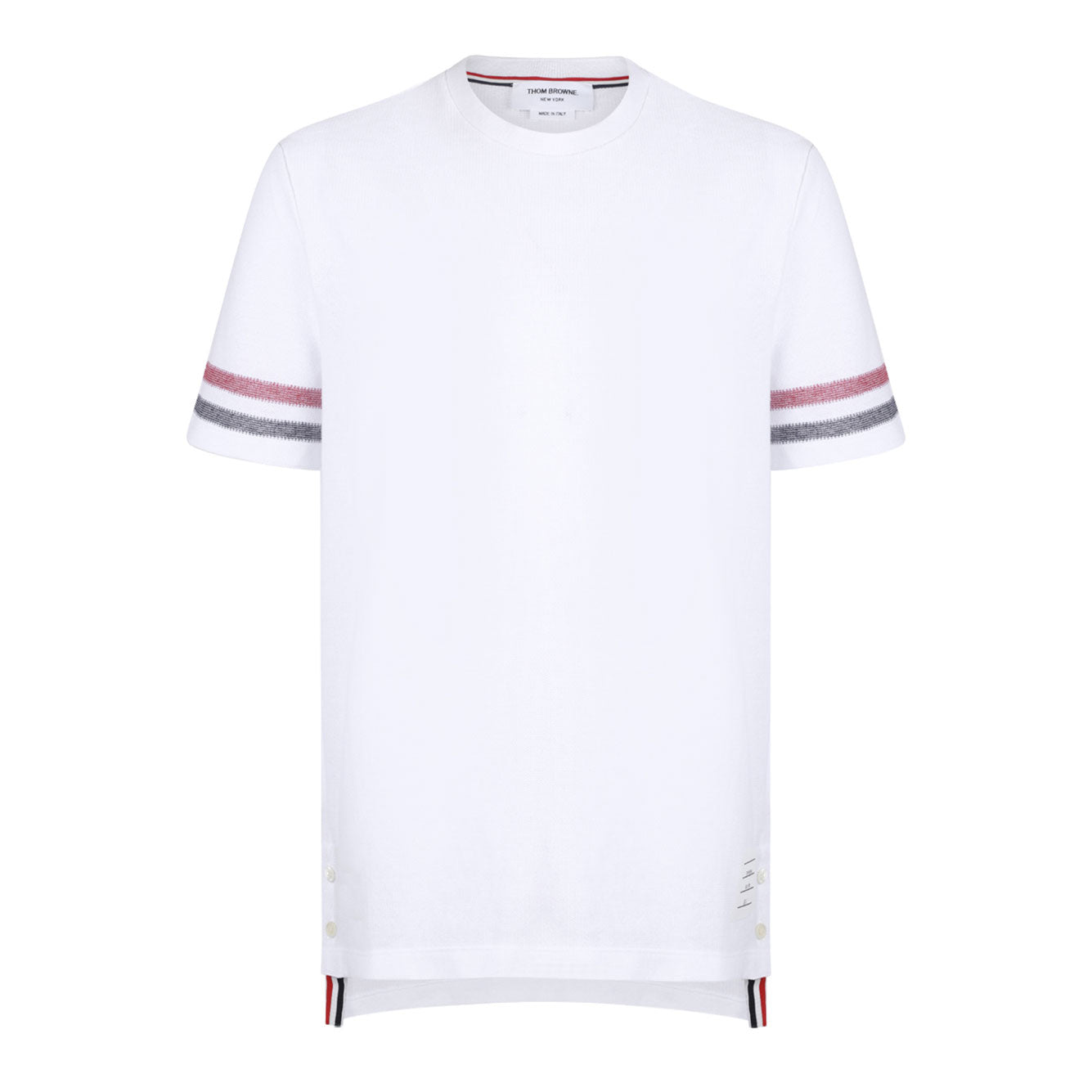 THOM BROWNE Cotton Crew Neck T-Shirt for Men - Classic Fit