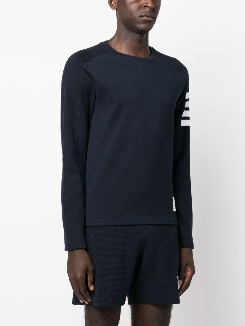 THOM BROWNE Signature 4-Bar Stripe Cotton T-Shirt