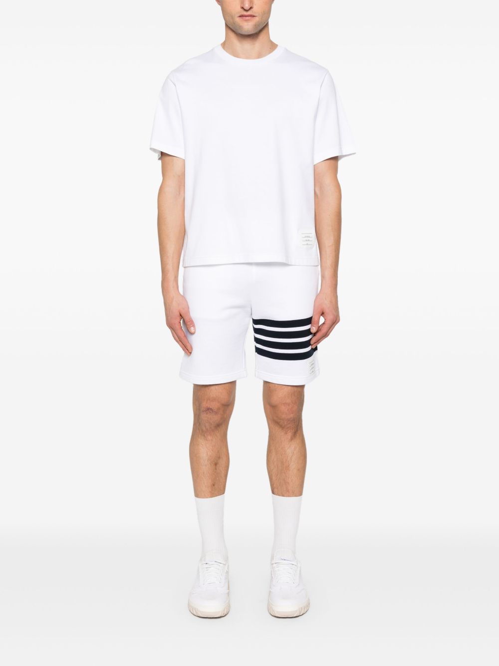 THOM BROWNE Oversized Cotton T-Shirt with Signature Detailing