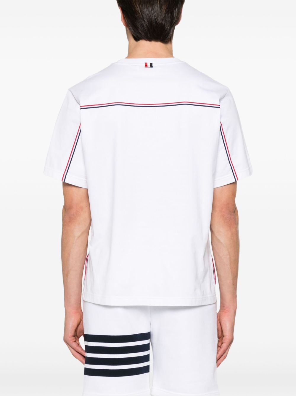 THOM BROWNE Oversized Cotton T-Shirt with Signature Detailing