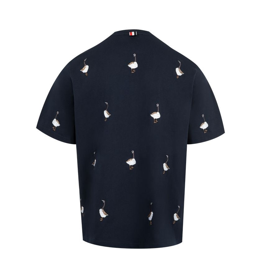 THOM BROWNE Men's Blue Geese T-Shirt