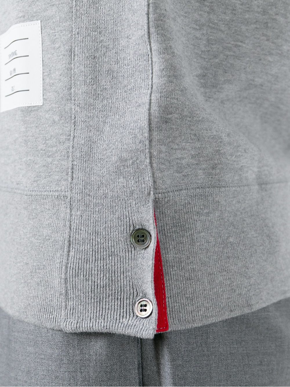 THOM BROWNE Classic Loopback Sweatshirt with Engineered 4 Bar