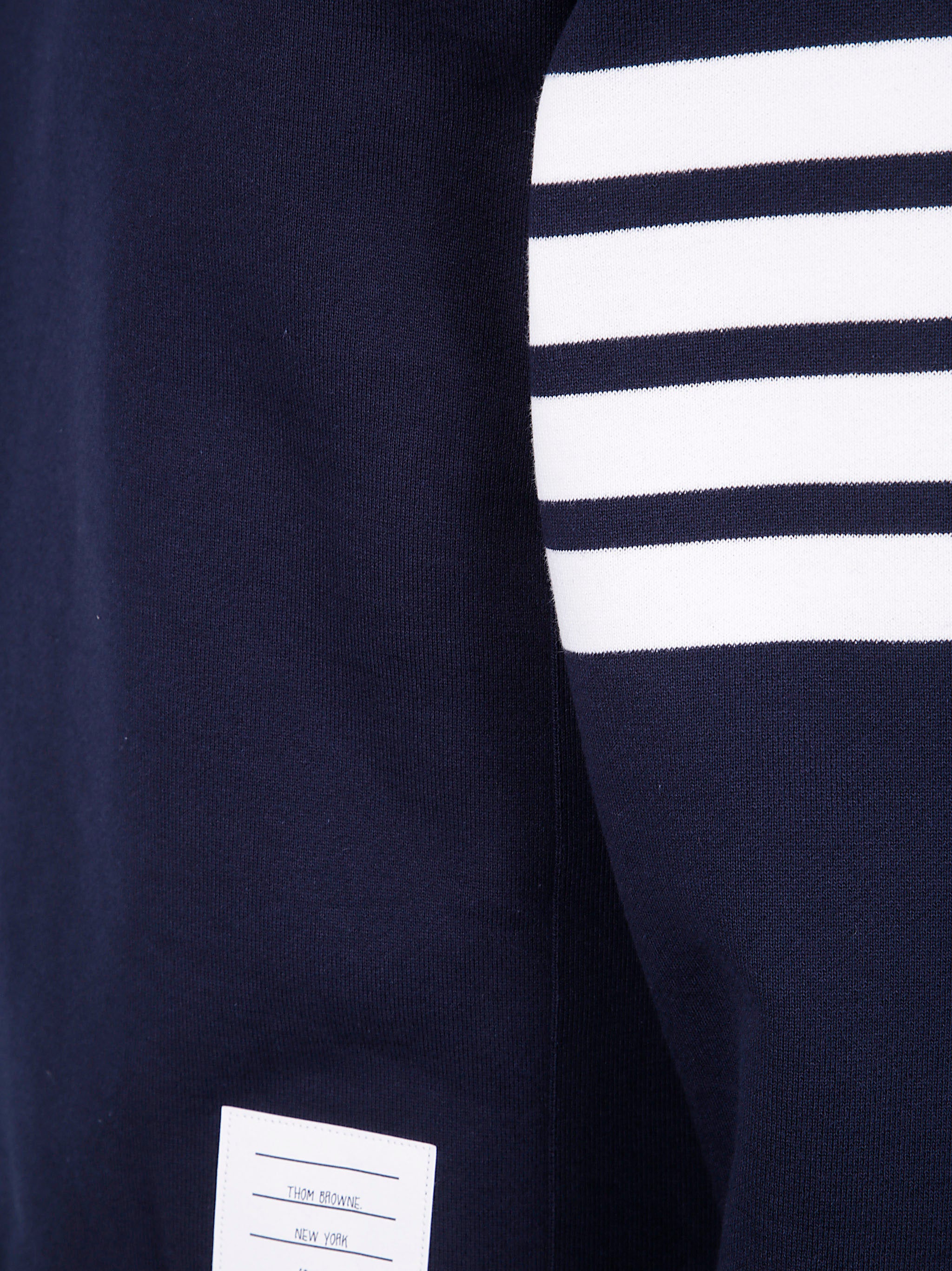 THOM BROWNE Classic Loopback Sweatshirt with Engineered 4 Bar