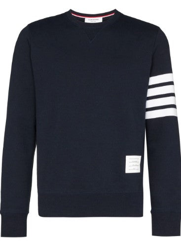 THOM BROWNE Classic Loopback Sweatshirt with Engineered 4 Bar - Men