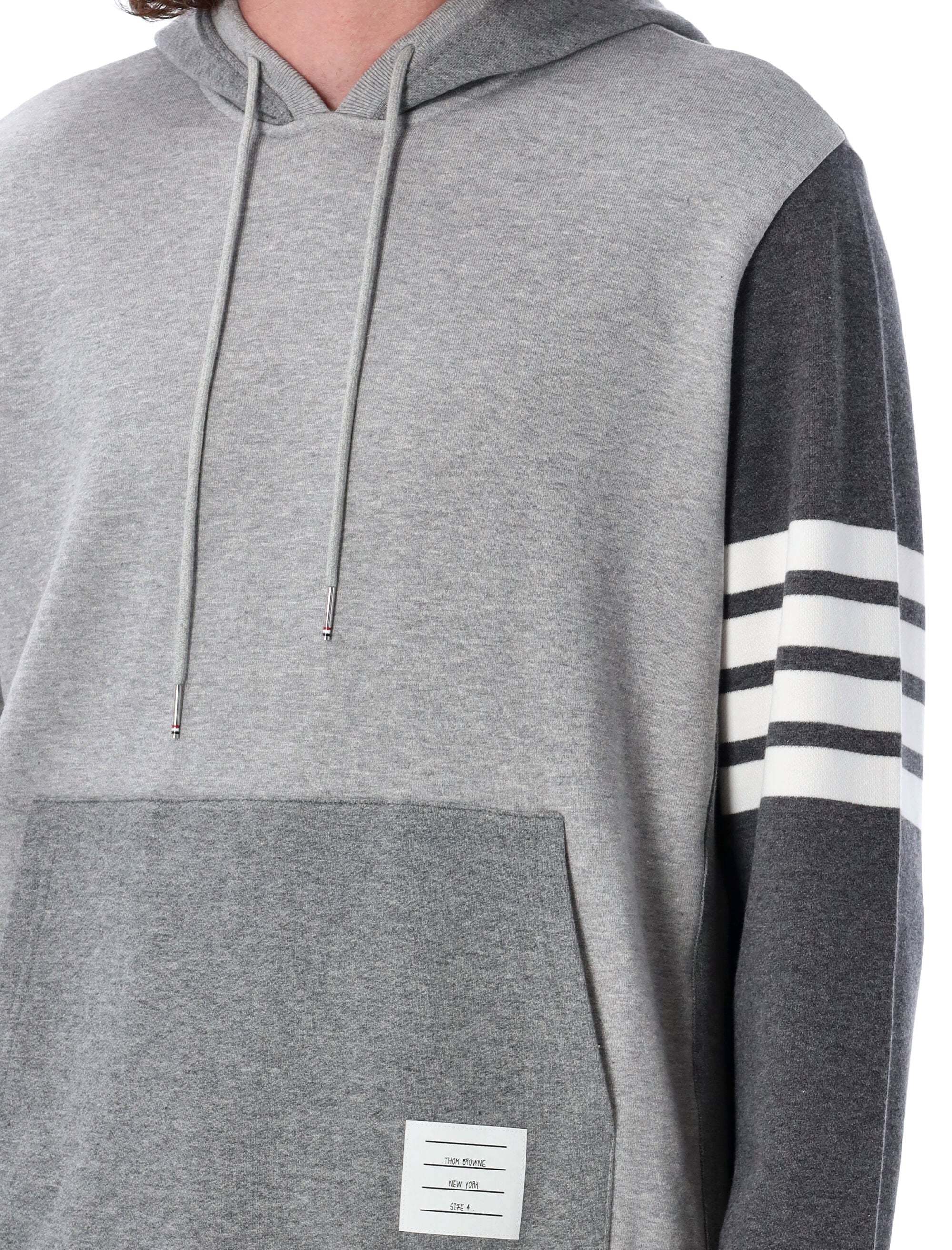 THOM BROWNE Hoodie Pullover with Tonal Fun Mix - Size 4