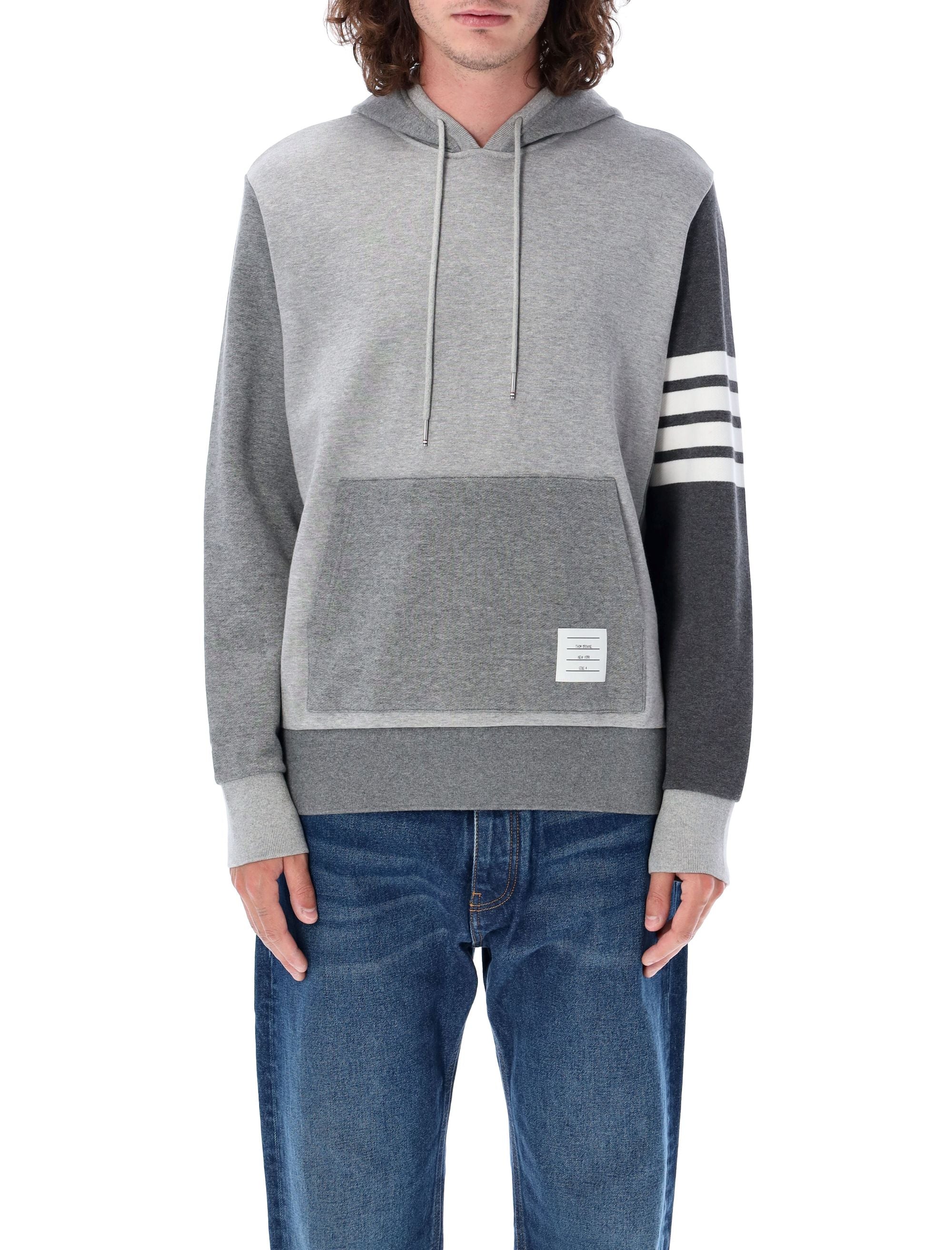 THOM BROWNE Hoodie Pullover with Tonal Fun Mix - Size 4