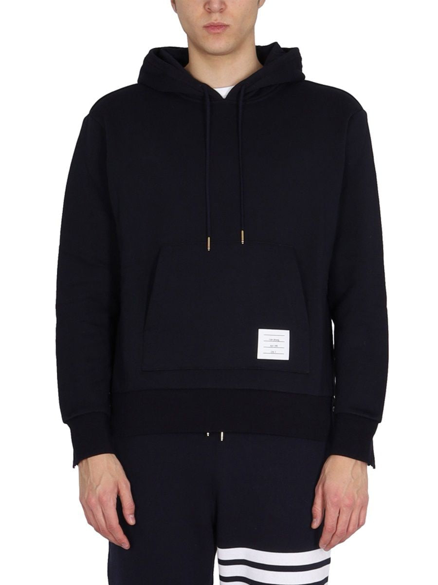 THOM BROWNE Men's Hoodie with Drawstring Detail