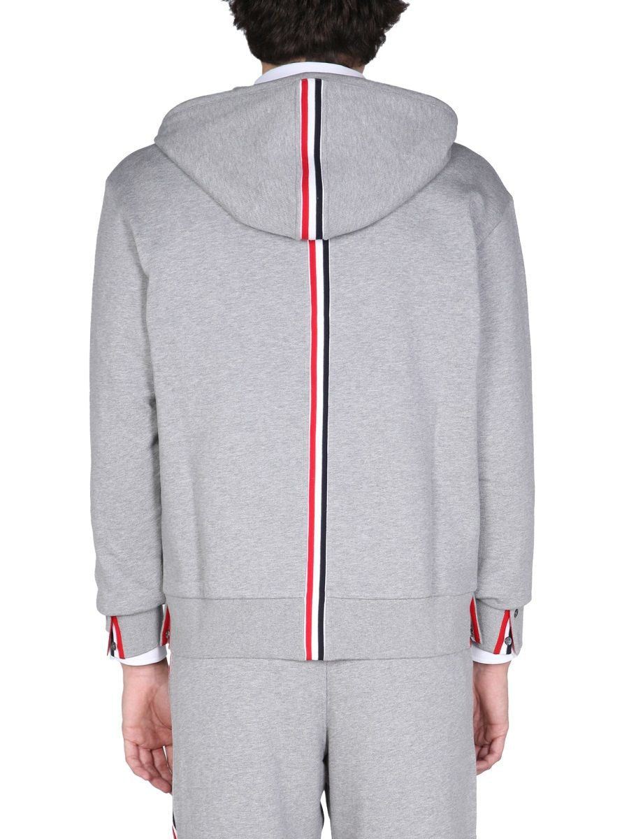 THOM BROWNE Classic Cotton Crewneck Sweatshirt for Men