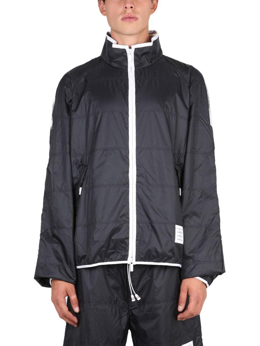 THOM BROWNE Ripstop Sports Jacket with High Neck Design