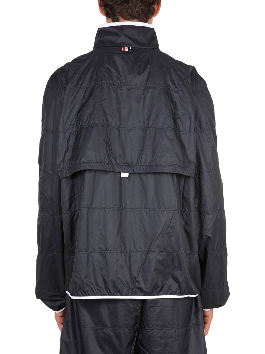 THOM BROWNE Ripstop Sports Jacket with High Neck Design