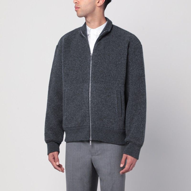 THOM BROWNE Men's Zip-Up Wool Cardigan