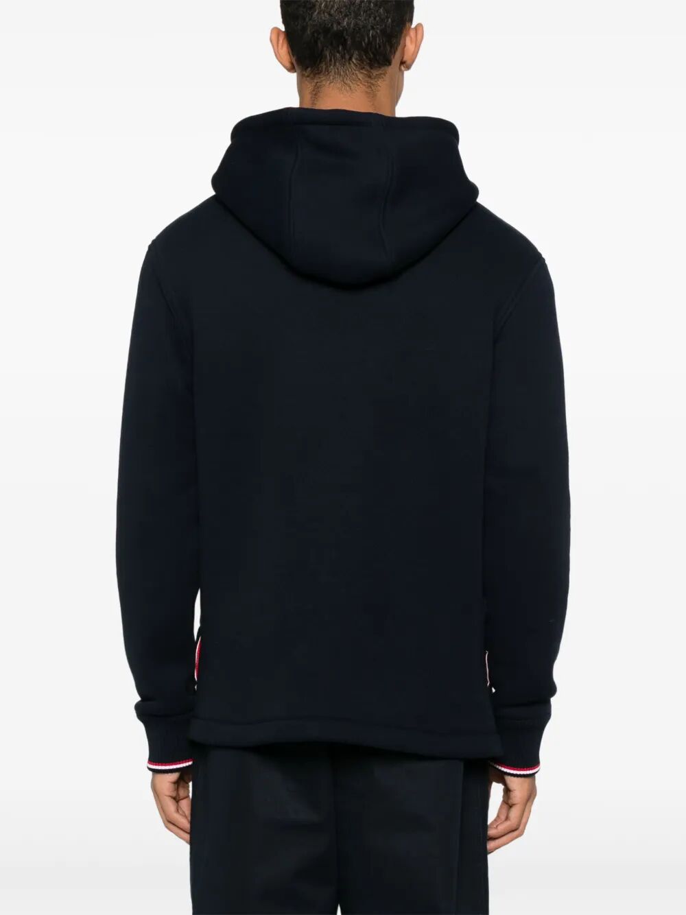 THOM BROWNE Oversized Hoodie Pullover with RWB Tipping Stripe