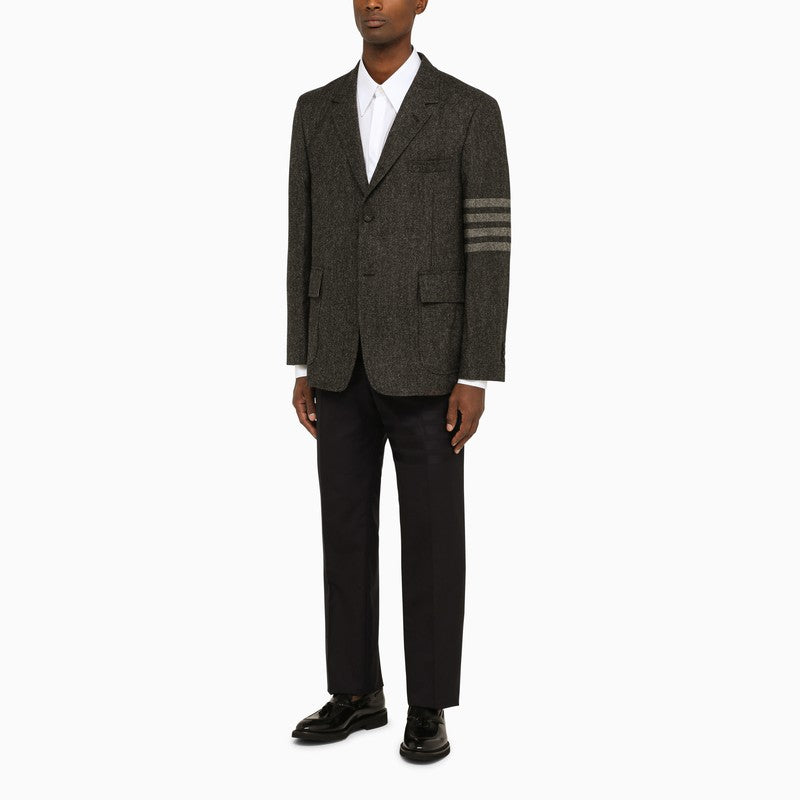 THOM BROWNE Wool Blend Outerwear Jacket for Men