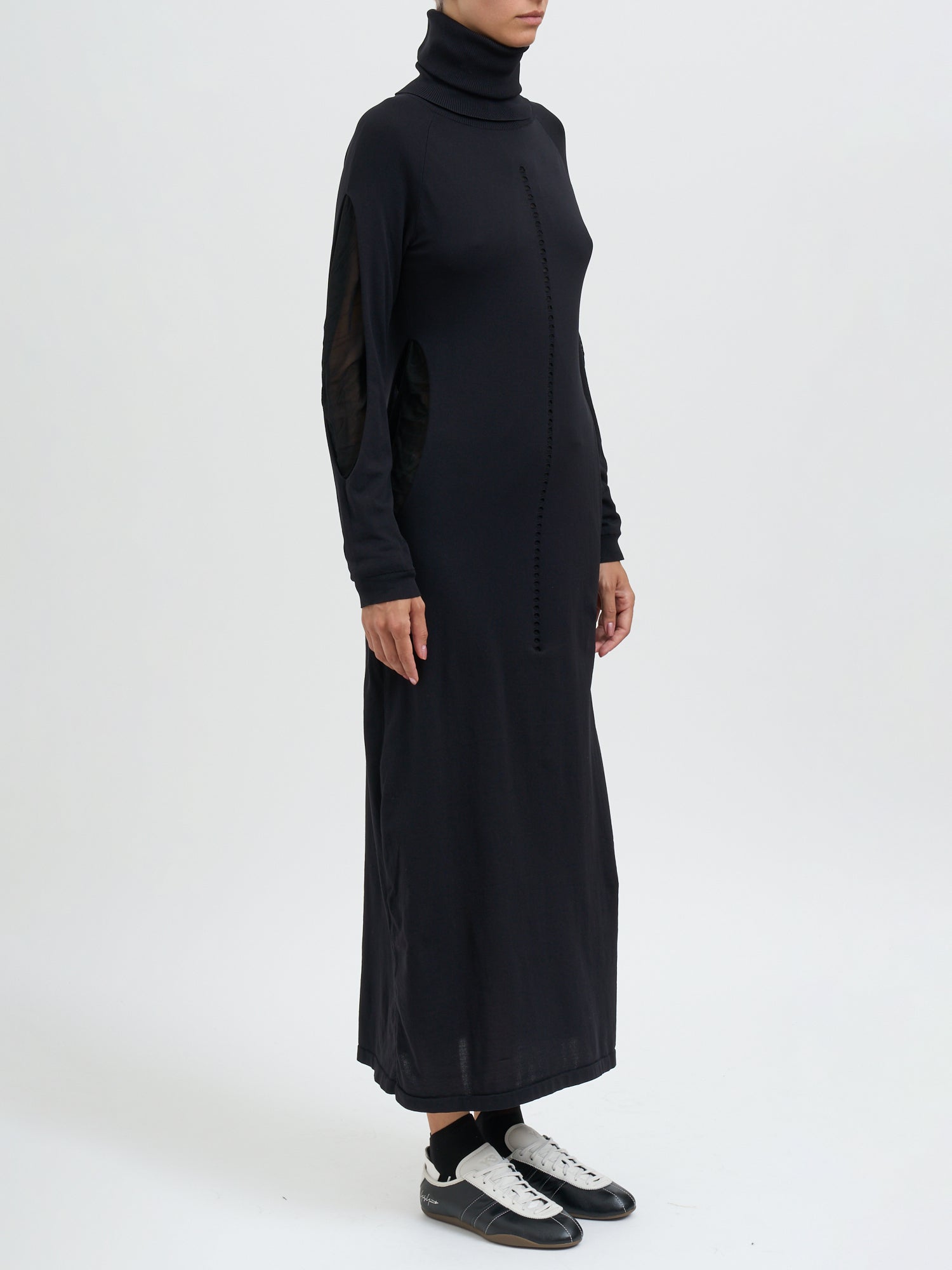 Y-3 Hooded Knit Dress with Fitted Silhouette