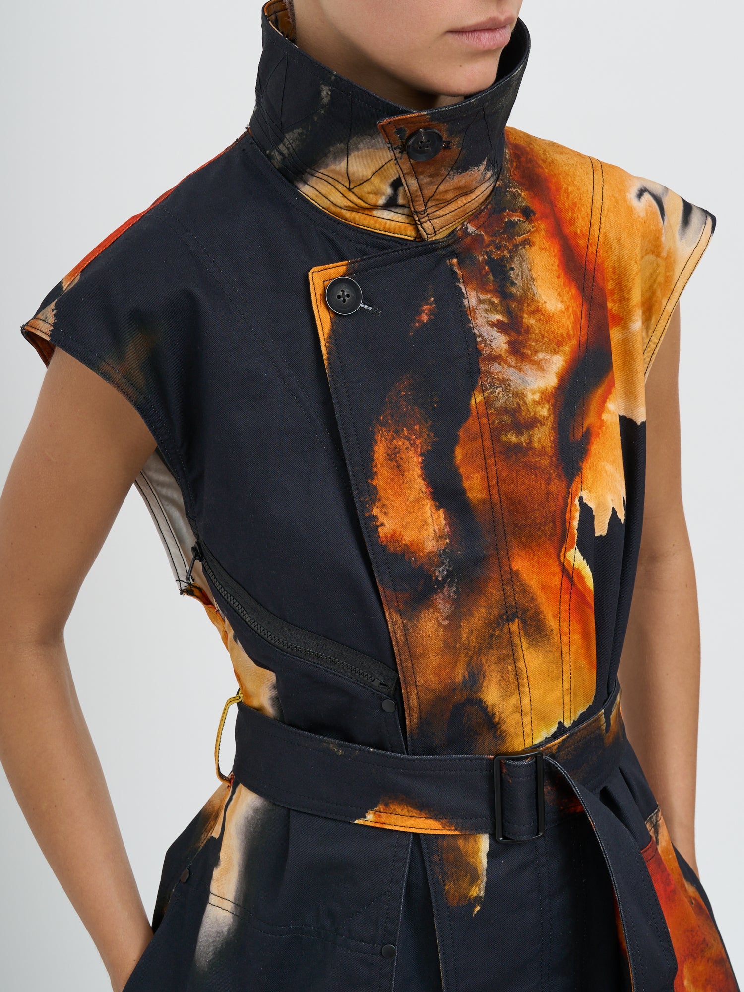 Y-3 Sleeveless Cotton Dress with Waistband for Women - FW25