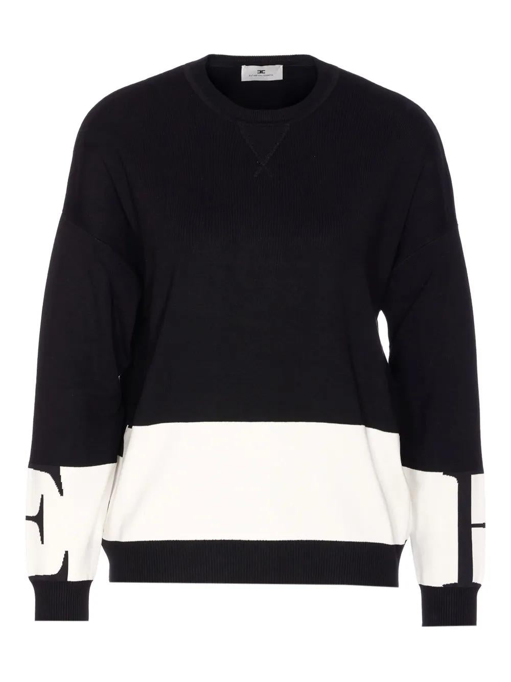 ELISABETTA FRANCHI Crew-Neck Logo Sweatshirt for Women