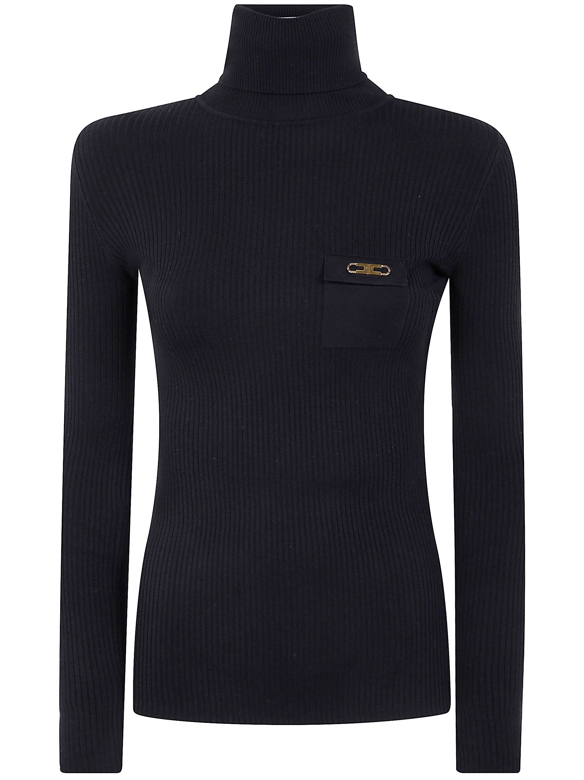 ELISABETTA FRANCHI Slim-Fit Ribbed Knit with Pocket