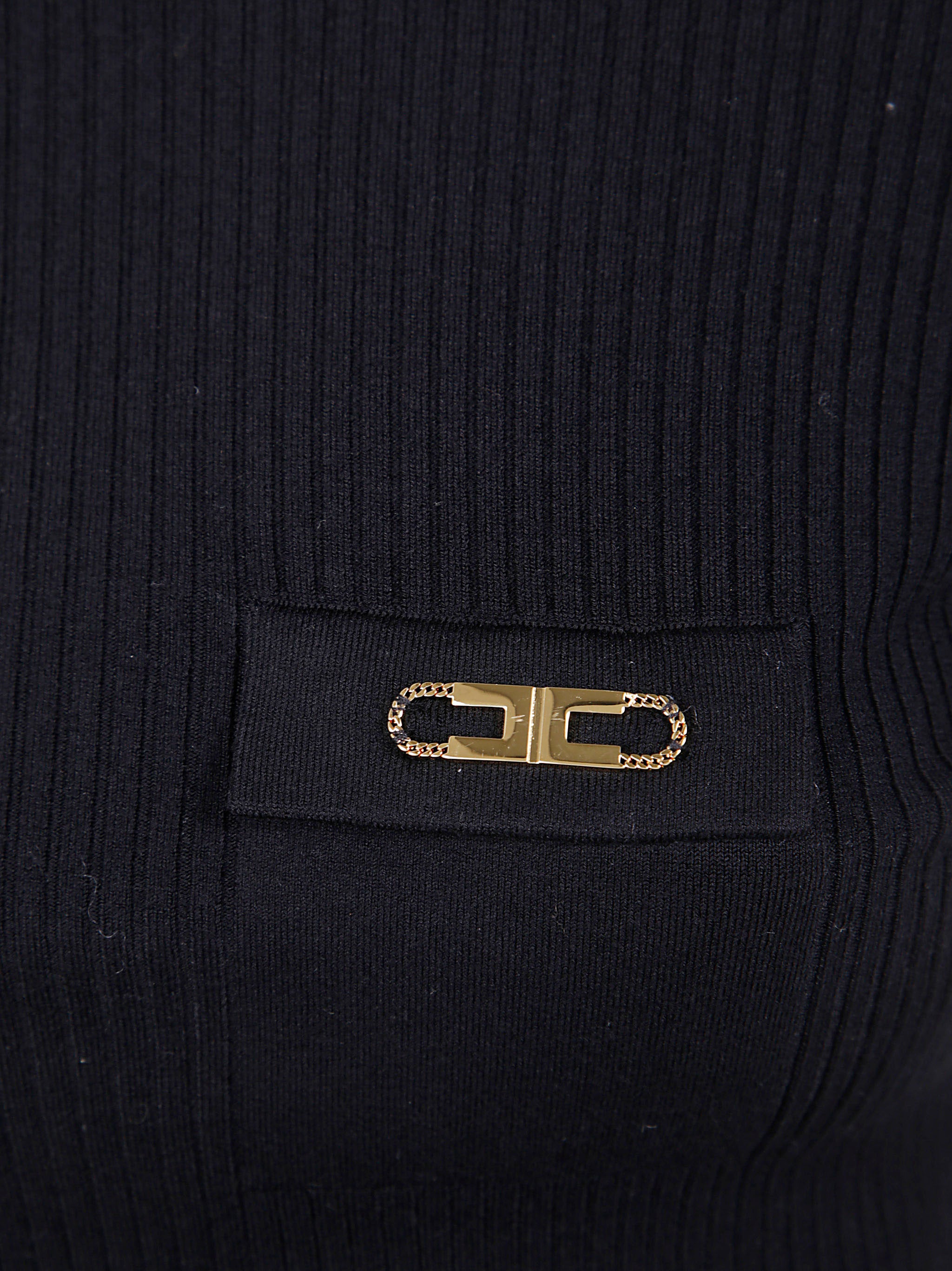 ELISABETTA FRANCHI Slim-Fit Ribbed Knit with Pocket