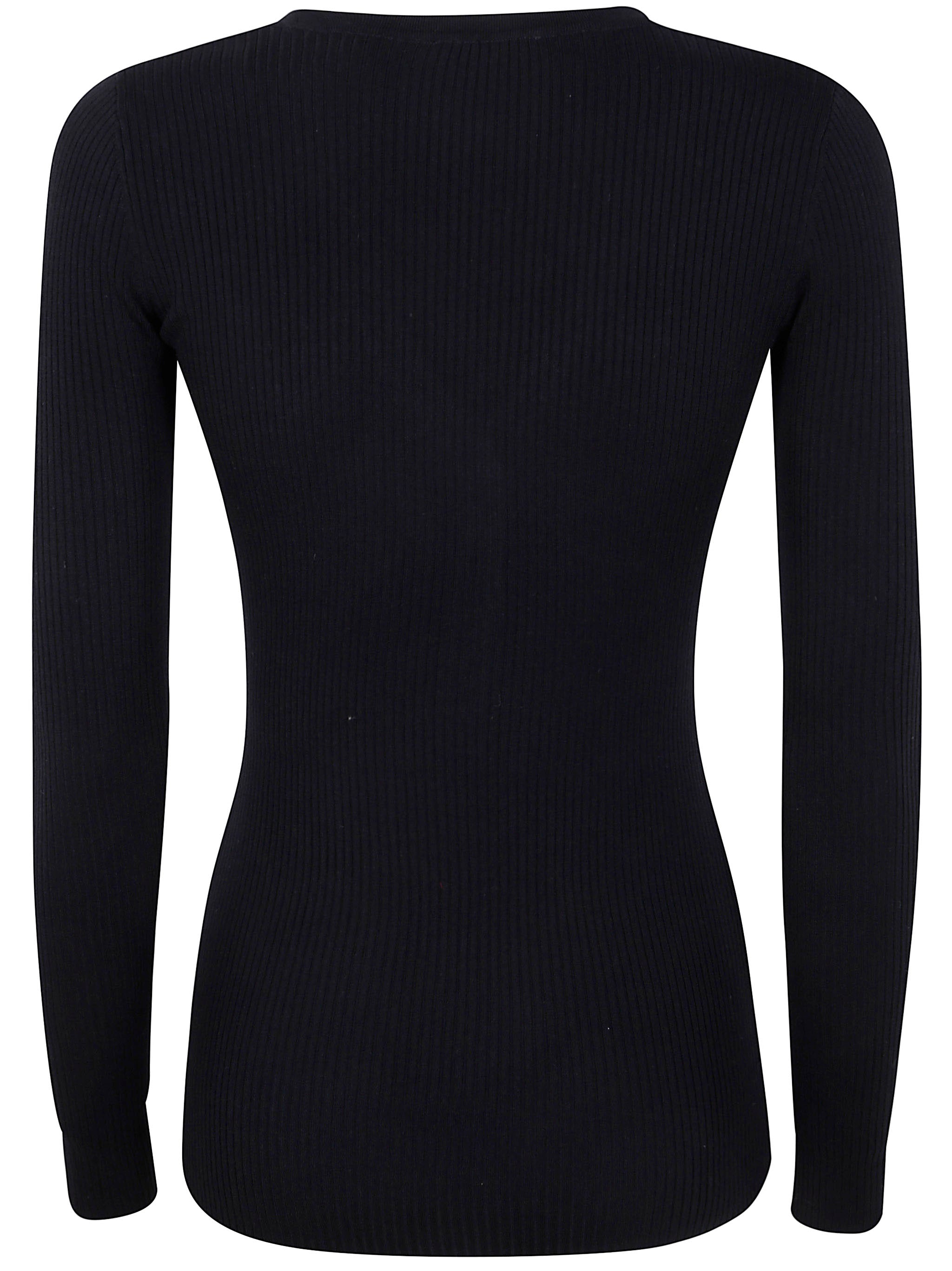 ELISABETTA FRANCHI Long-Sleeved Top with Logo Detail