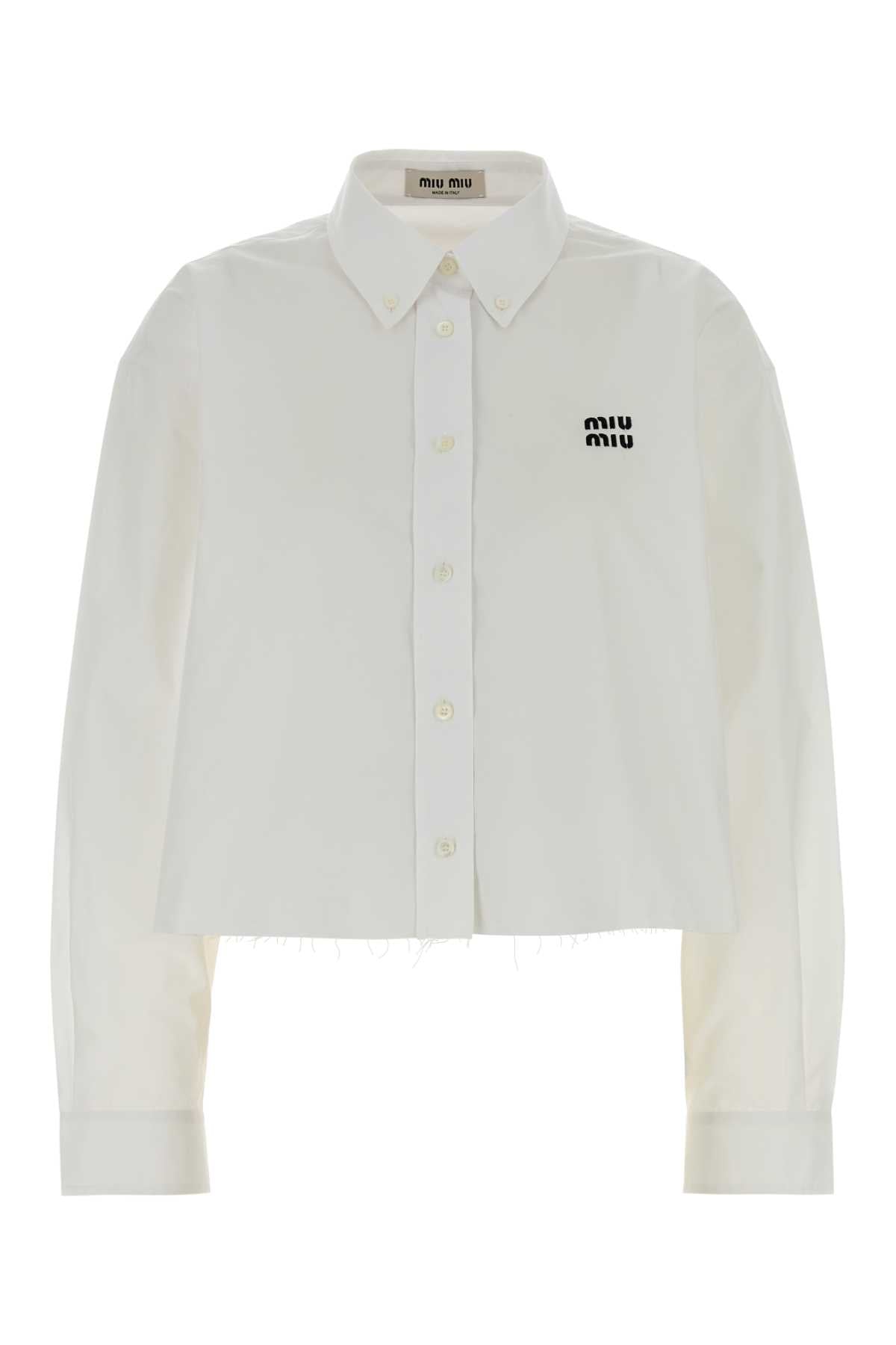 MIU MIU Oversize Poplin Shirt for Women