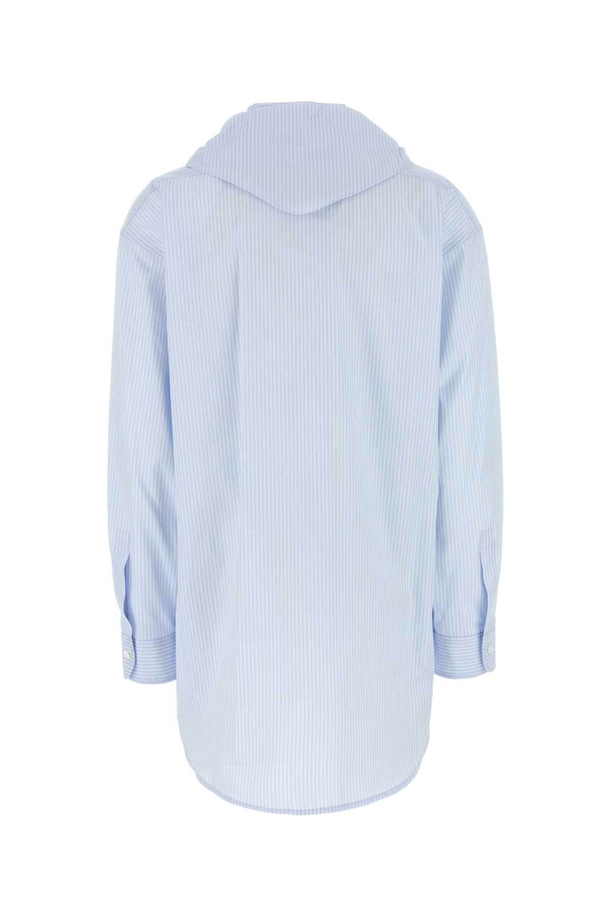 MIU MIU Embroidered Stripped Poplin Shirt for Women