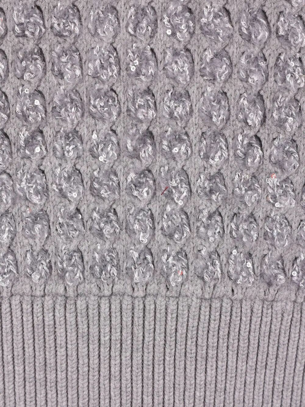 ELISABETTA FRANCHI Sequin-Adorned High-Neck Sweater