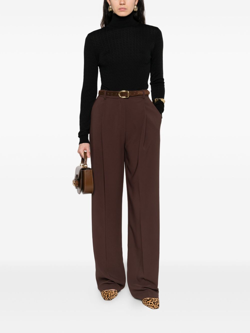 ELISABETTA FRANCHI Wool Blend Turtleneck Sweater for Women