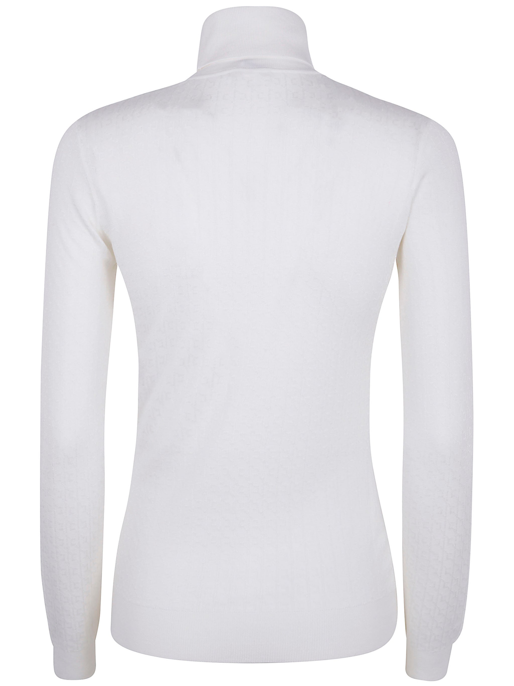 ELISABETTA FRANCHI Turtleneck Sweater with Logo for Women
