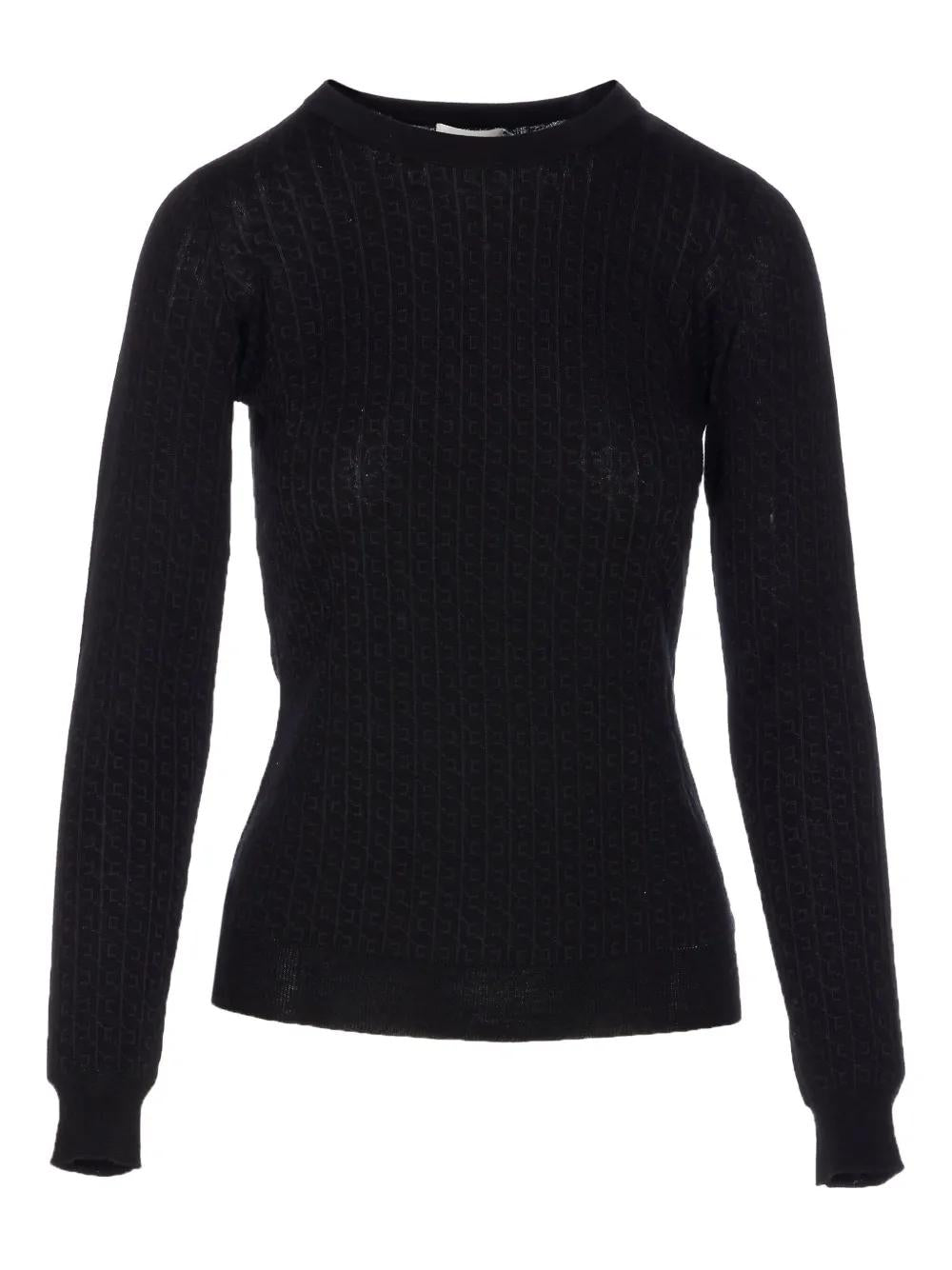 ELISABETTA FRANCHI Wool Blend Crewneck Sweater - FW25