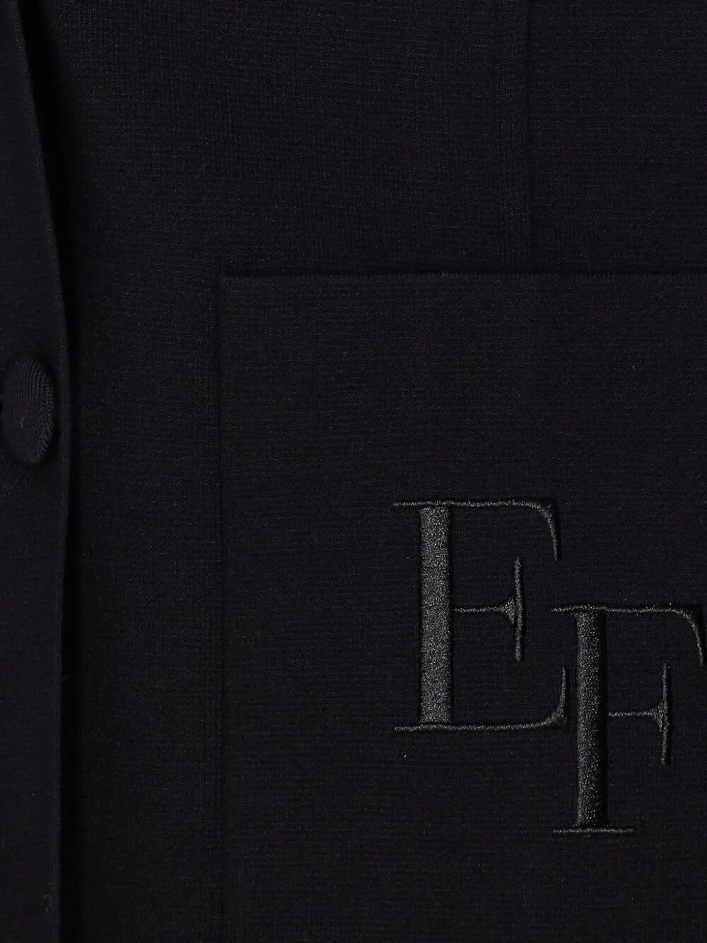 ELISABETTA FRANCHI Double-Breasted Knit Jacket with Embroidery