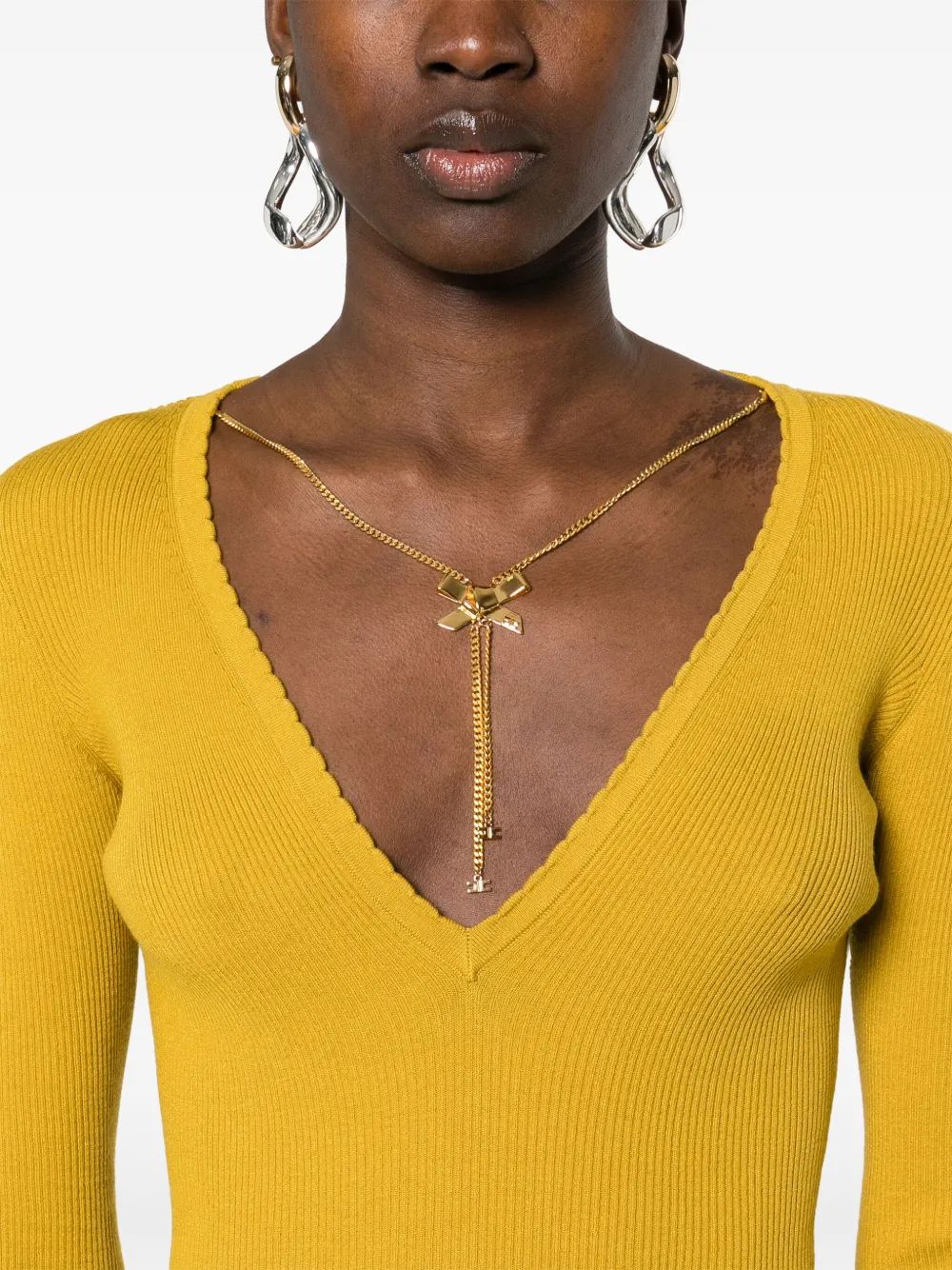 ELISABETTA FRANCHI V-Neck Sweater for Women - SS25 Collection