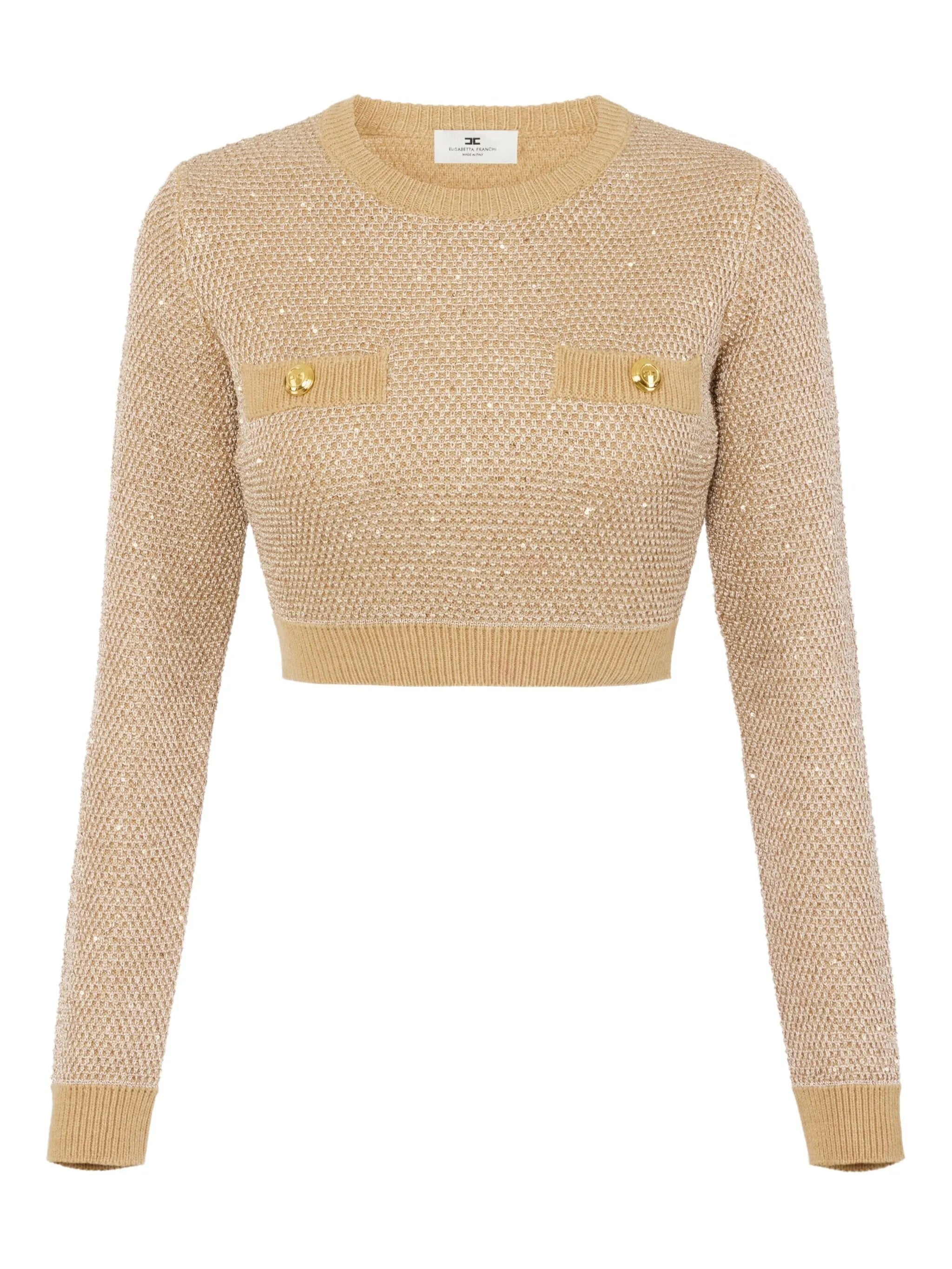ELISABETTA FRANCHI Mini Sweater with Sequins