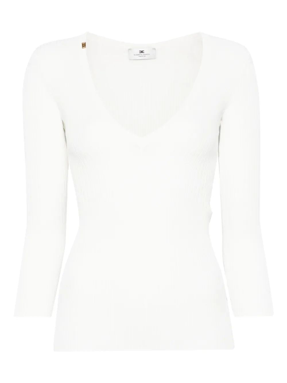 ELISABETTA FRANCHI V-Neck Sweater for Women - SS25 Collection