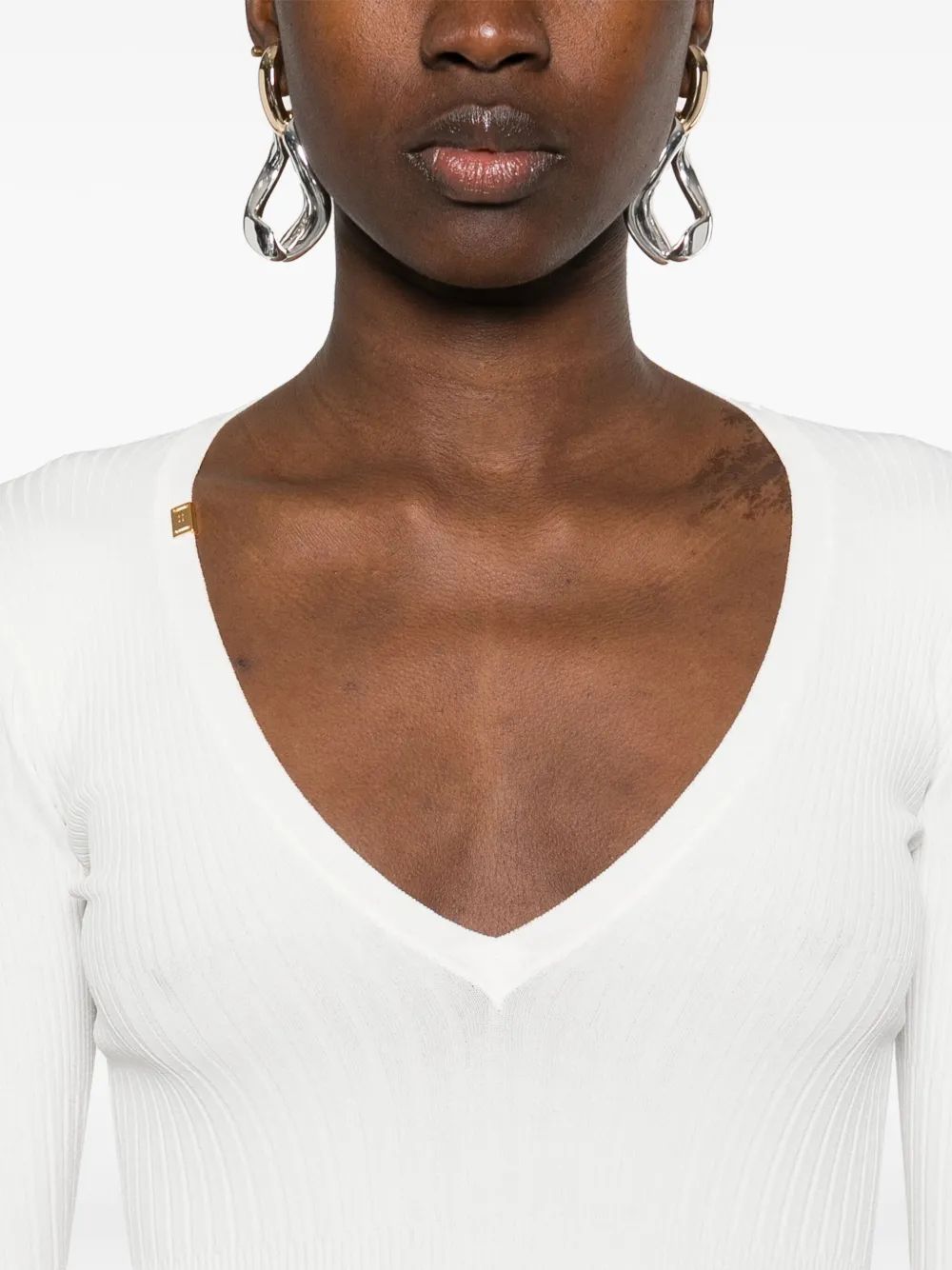 ELISABETTA FRANCHI V-Neck Sweater for Women - SS25 Collection