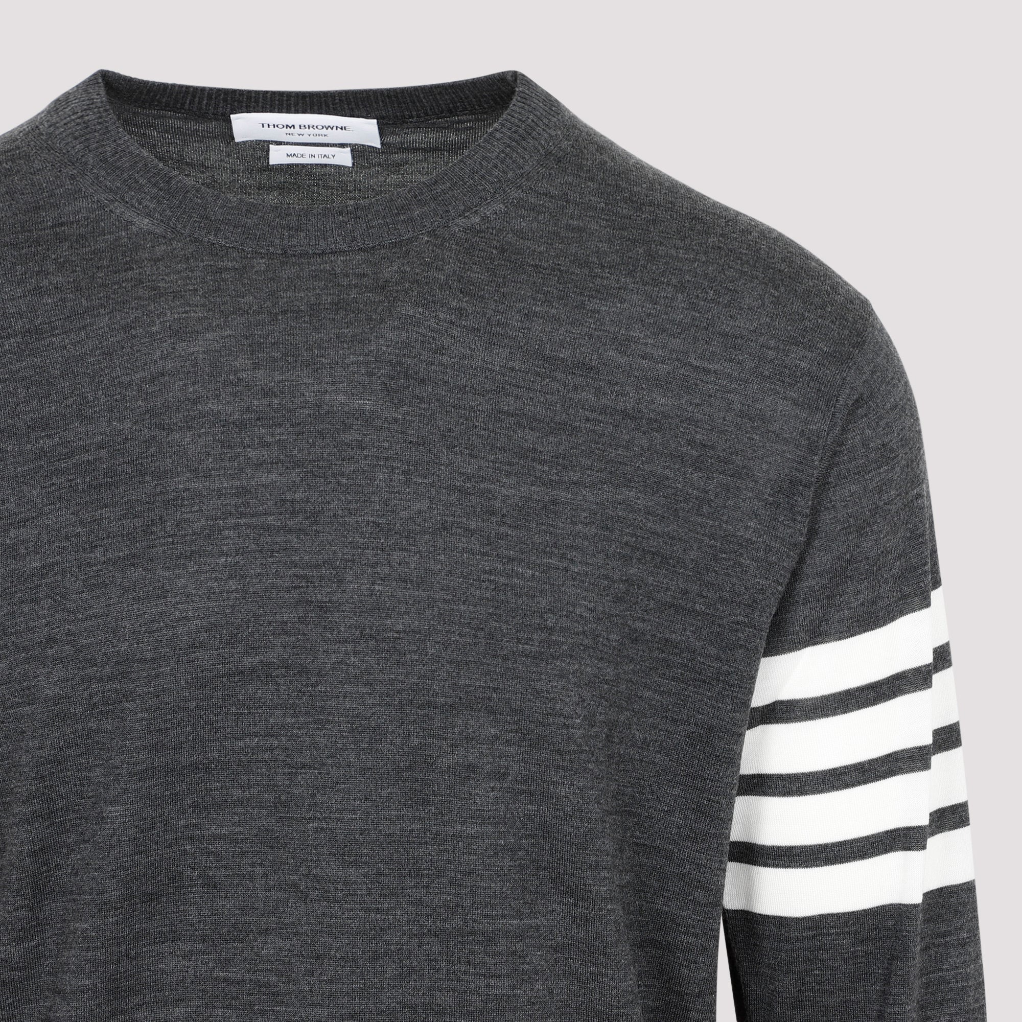THOM BROWNE Men's Wool 4-Bar Pullover