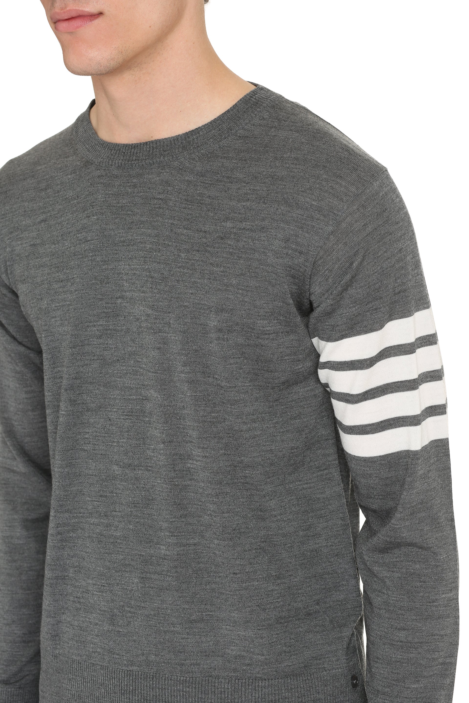 THOM BROWNE Classic Wool Sweater for Men - Timeless Fit