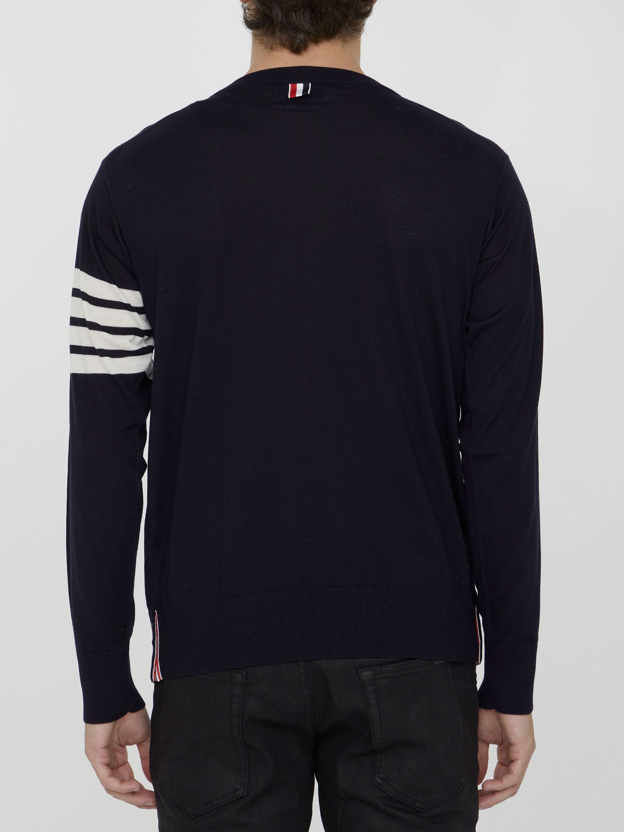 THOM BROWNE Wool 4-Bar Pullover