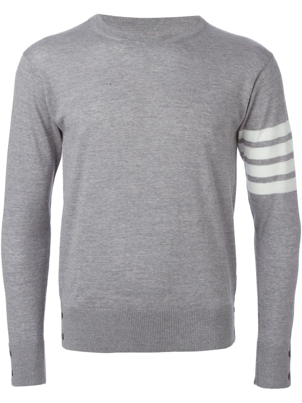 THOM BROWNE Men's Wool Pullover with Stripes