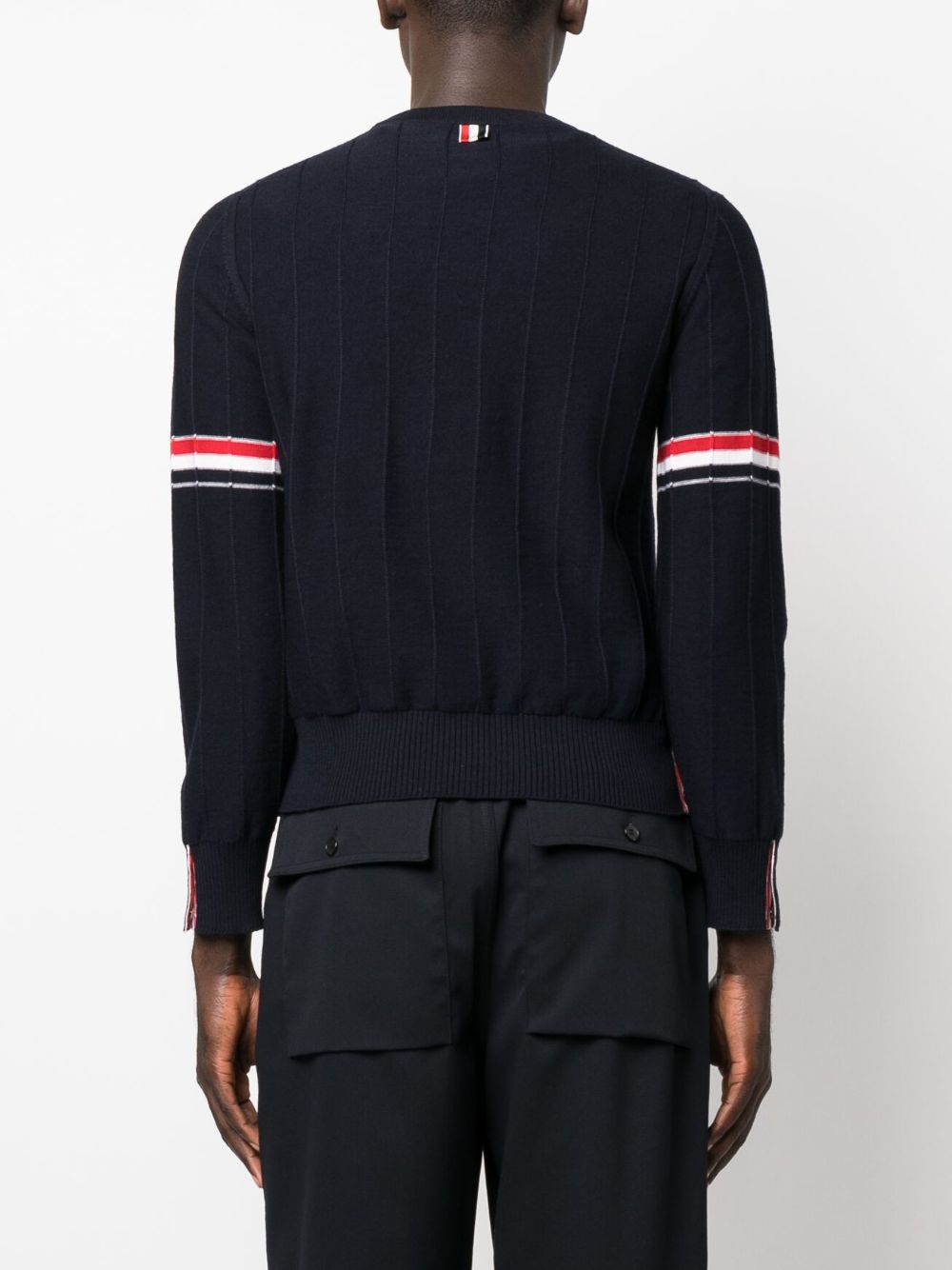 THOM BROWNE RWB Stripe Wool Crewneck Jumper - SS24