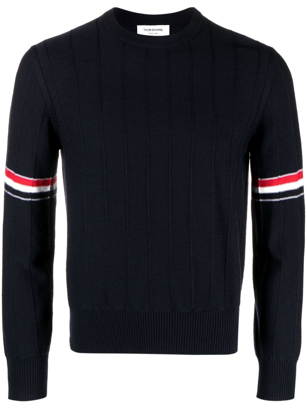 THOM BROWNE RWB Stripe Wool Crewneck Jumper - SS24
