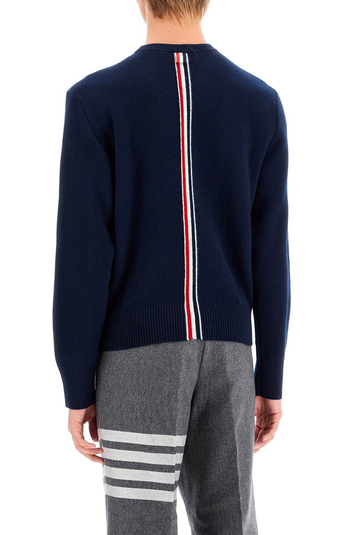 THOM BROWNE Men's Wool Sweater - Washed Pique Stitch