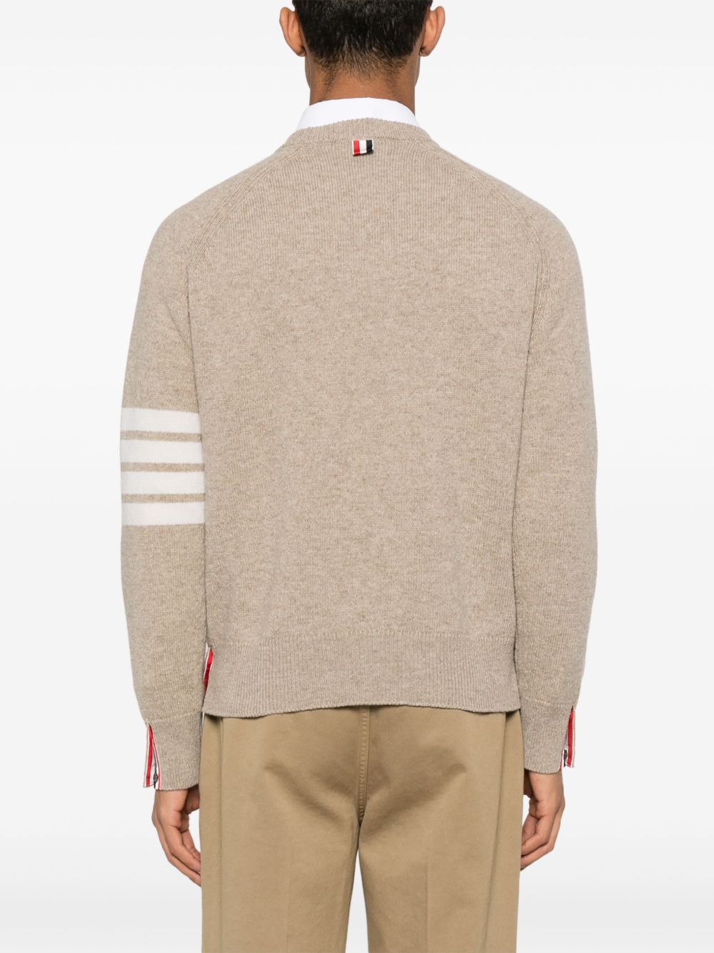 THOM BROWNE Men's Relaxed Raglan Sleeve Wool Sweater