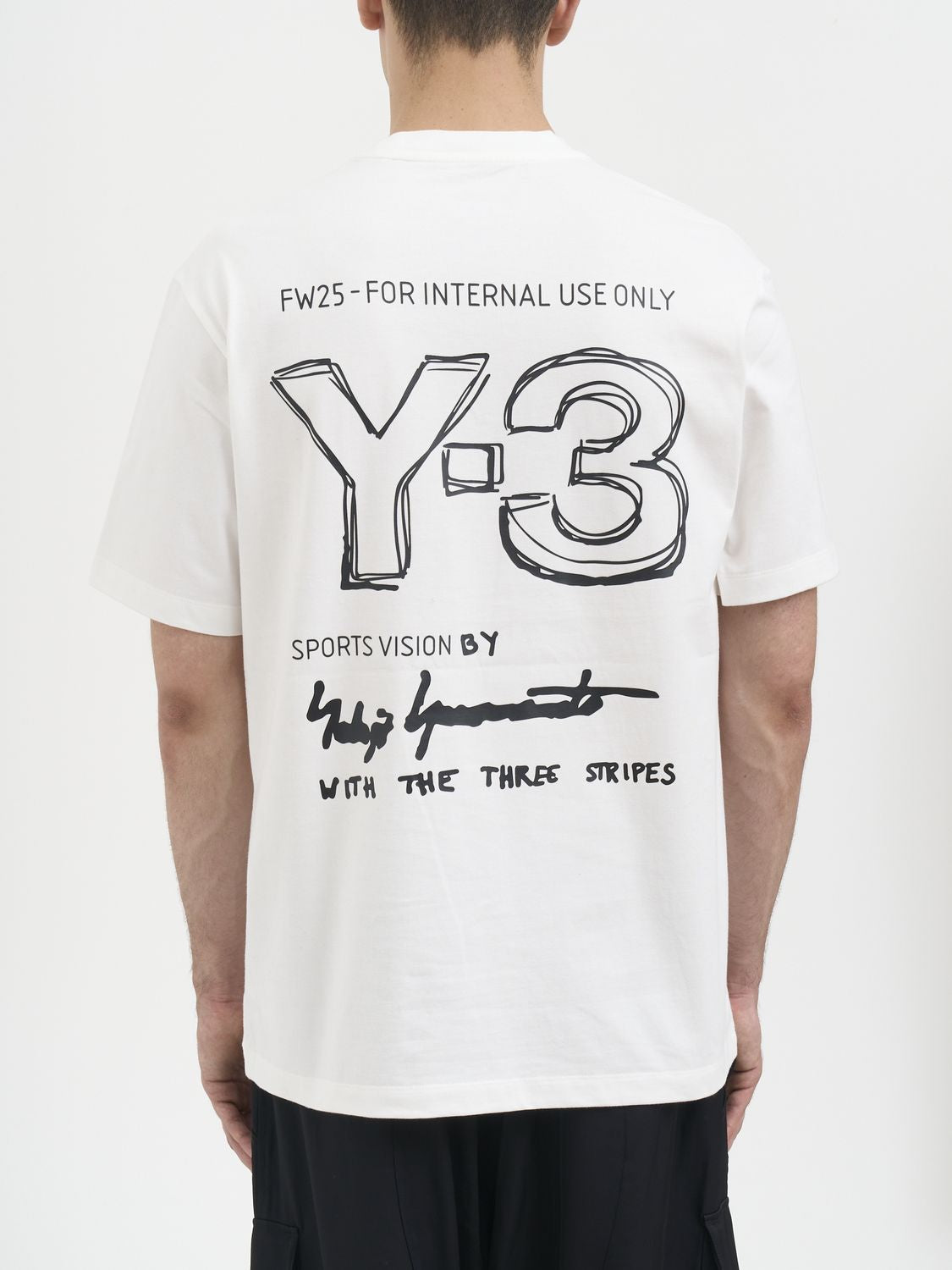 Y-3 Men's Cut Sleeves Cotton T-Shirt