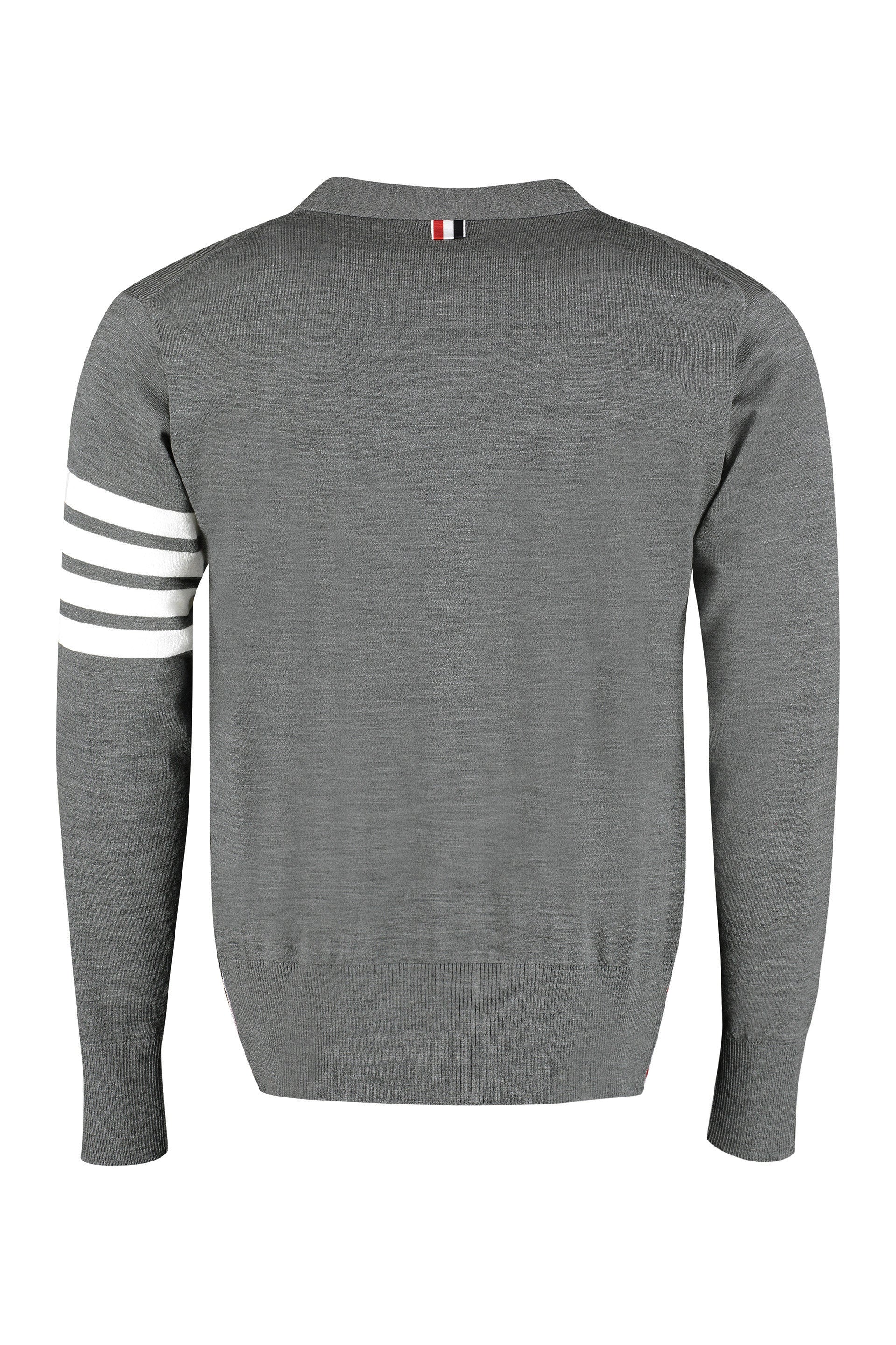 THOM BROWNE Classic 4-Bar V-Neck Cardigan for Men