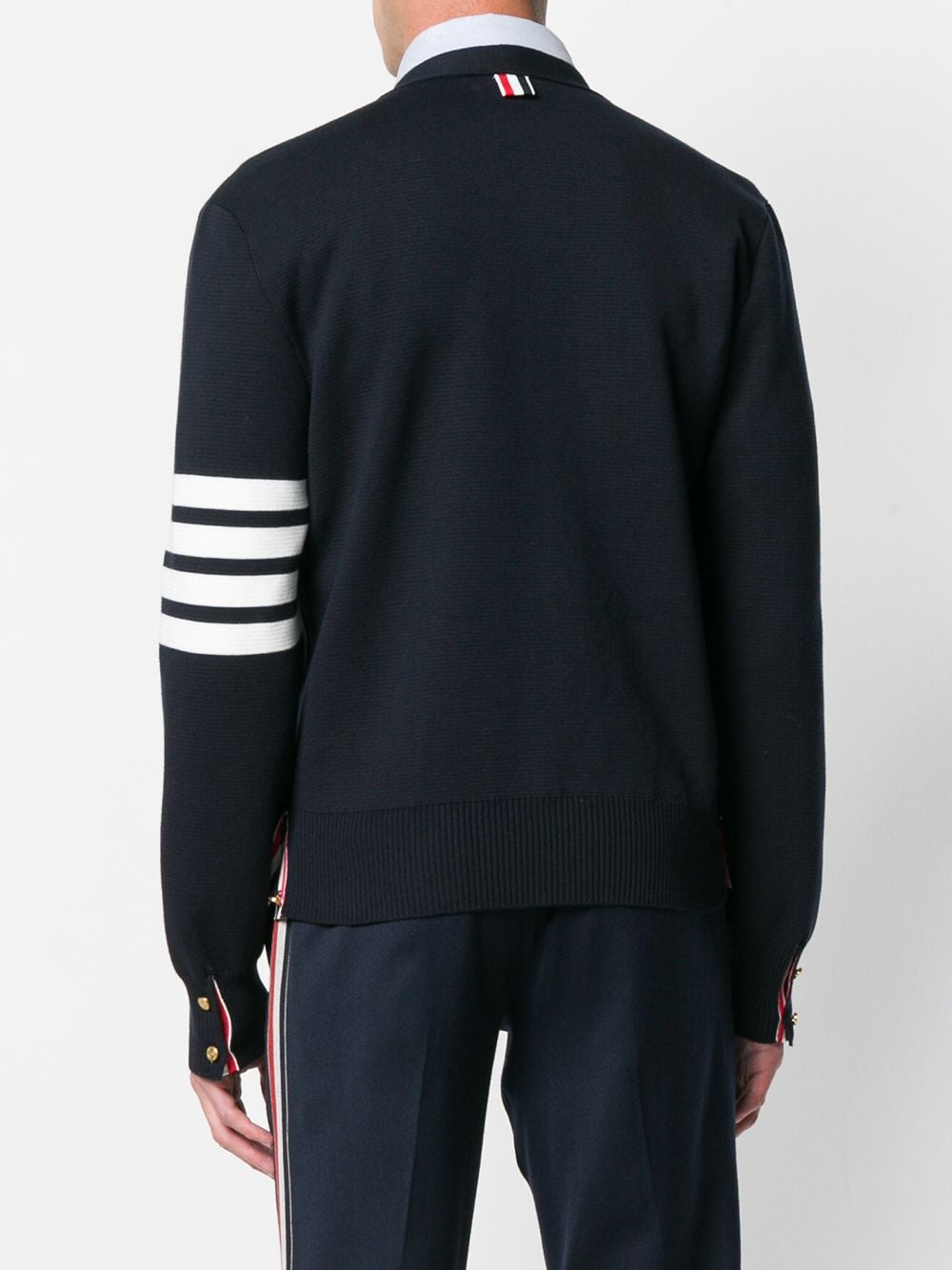 THOM BROWNE Cozy 4-Bar Cotton Cardigan for Men