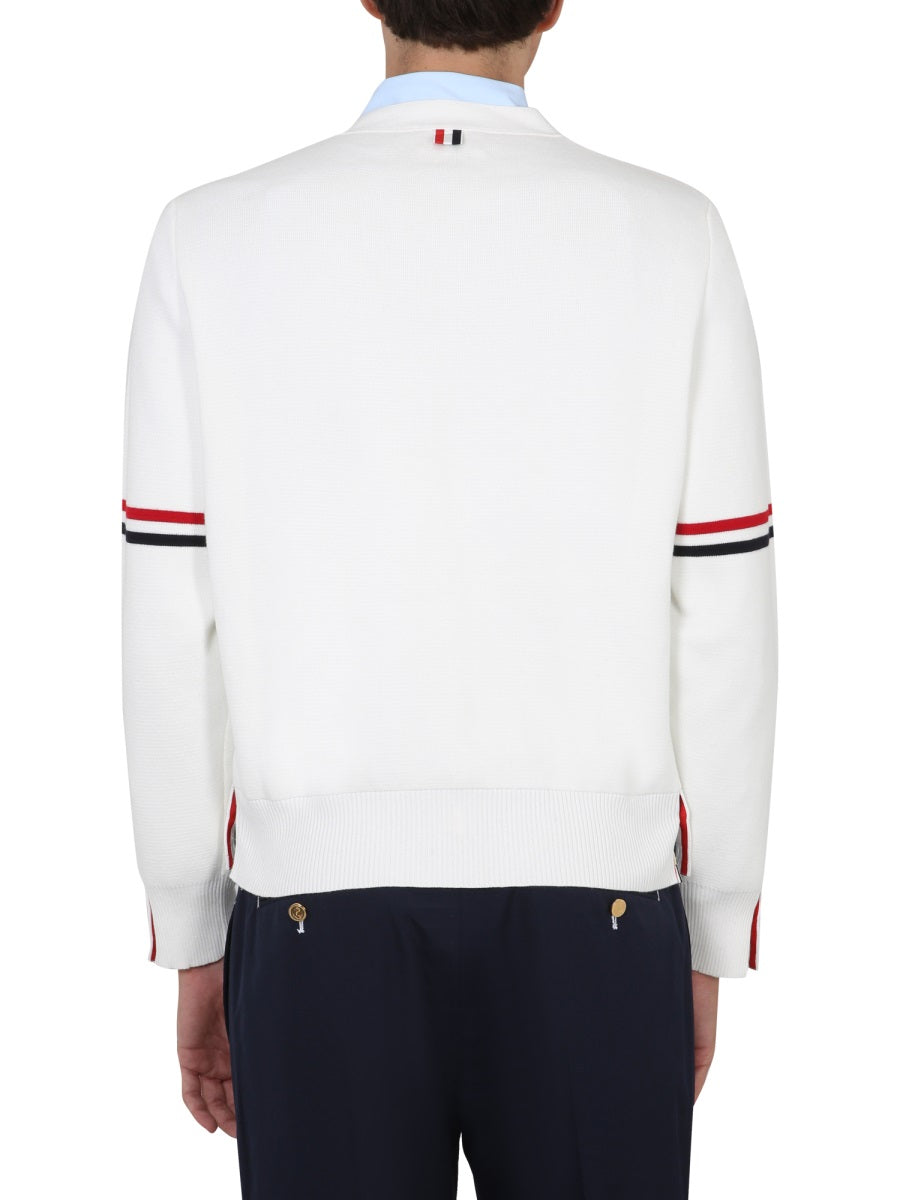 THOM BROWNE Men's V-Neck Cardigan